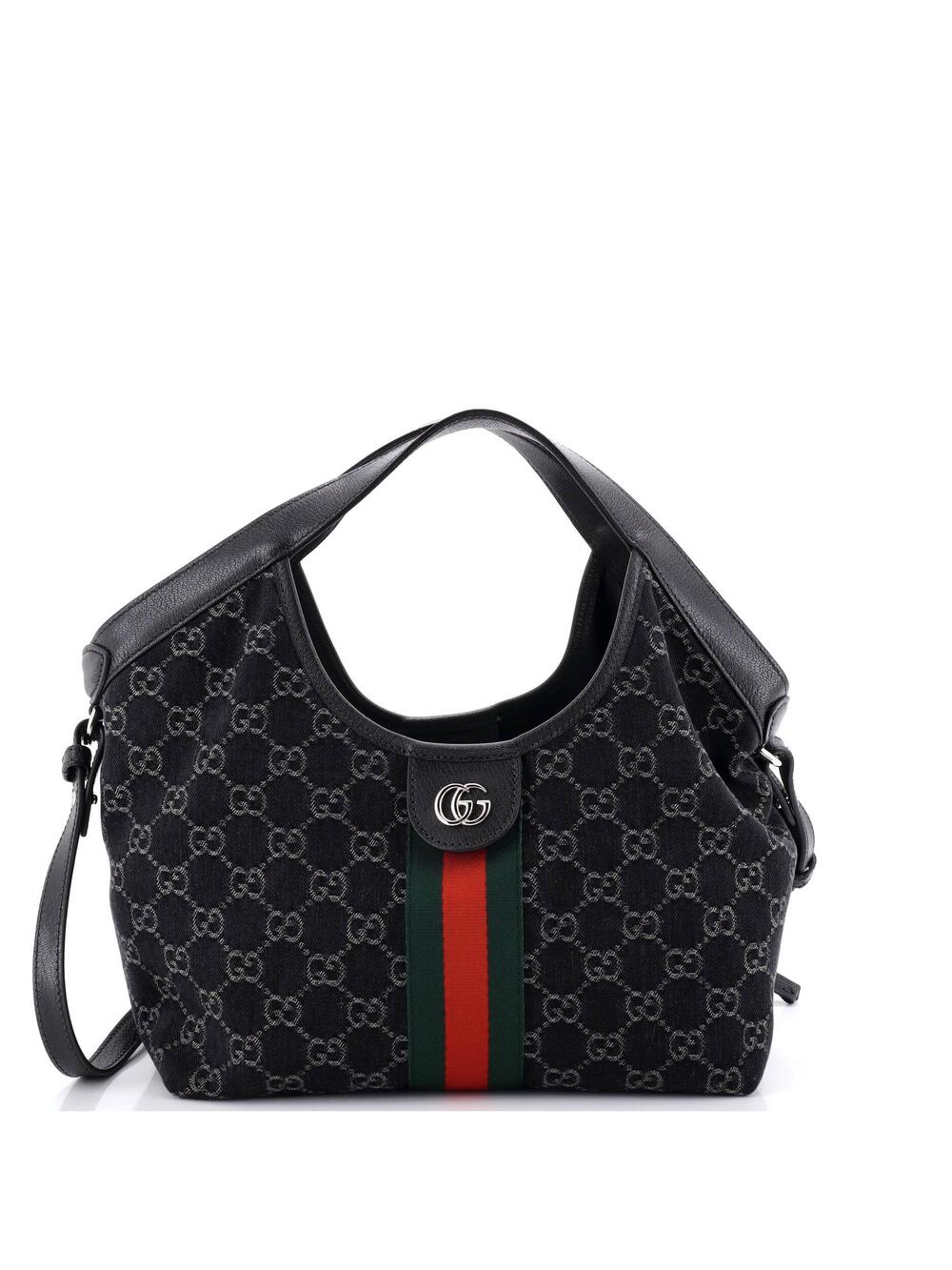 Gucci Giglio Tote Gg Denim Small #377377G23B